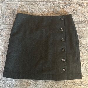 NEW Banana Republic Tweed Olive Green Button-Down Skirt Mini